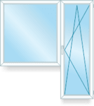 Балконный блок с глухим окном из BRUSBOX